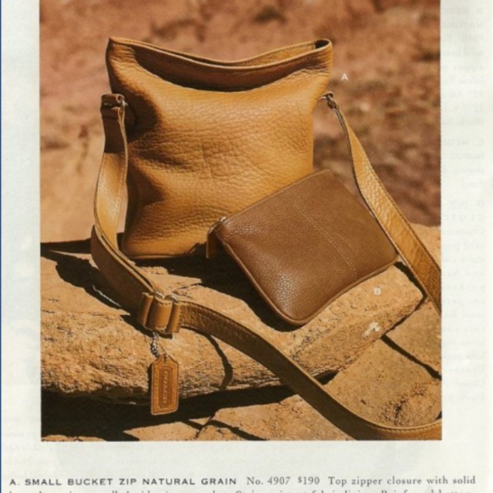Vintage Coach British Tan Sonoma Leather Bucket Crossbody Bag #4907 - Picture 12 of 12